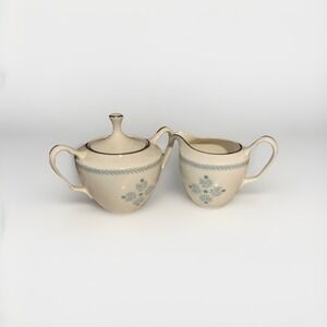 Lenox Charmaine Vintage U. S. A. Made Creamer & Sugar Bowl Vintage 7.5" MCM RaRe